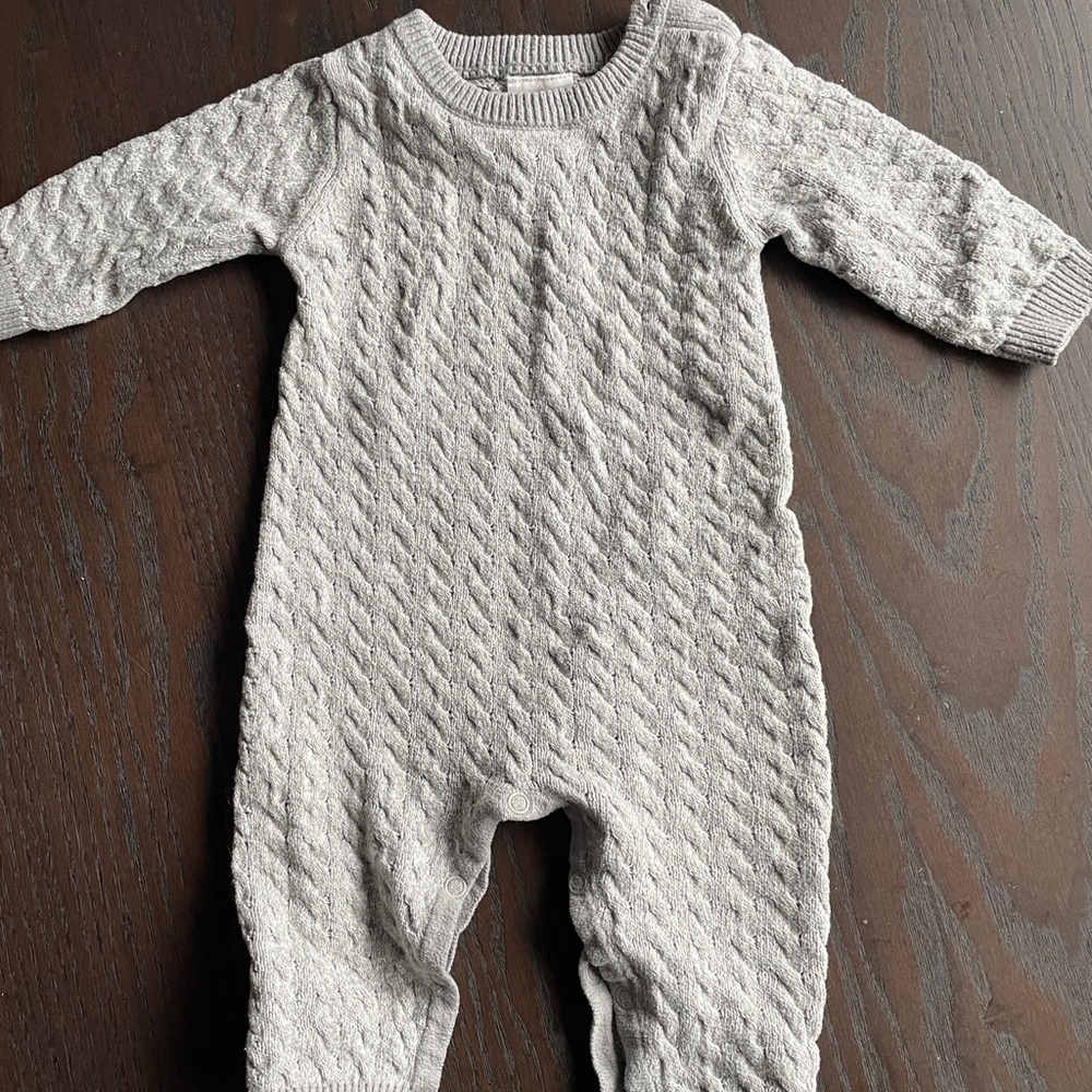 Heathered grey knit one piece